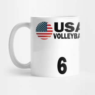 USA Volleyball #6 T-shirt Design Mug